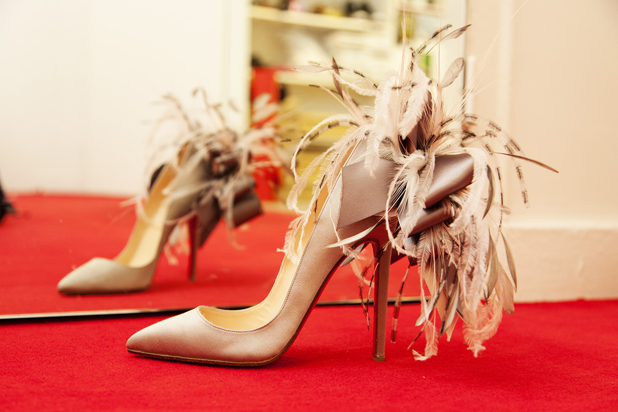louboutin feather shoes
